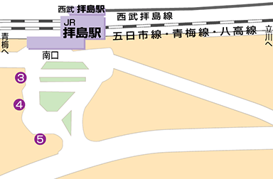拝島駅（南口）マップ