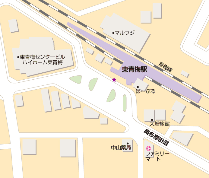 東青梅駅マップ