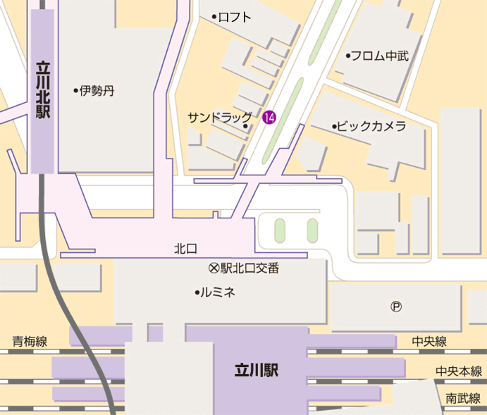 立川駅（北口）マップ